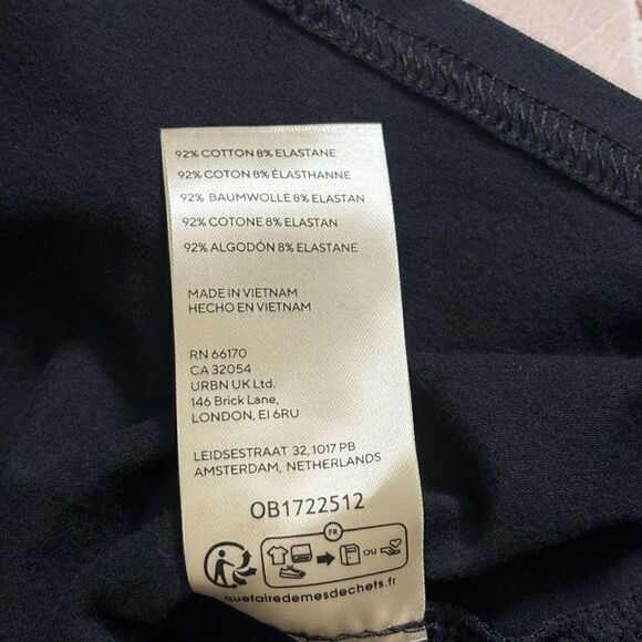 Free people everything always black long sleeve ruffle top black size large new - Picture 6 of 9